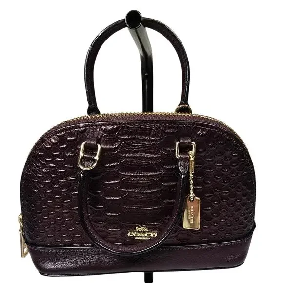COACH Micro Mini Sierra Satchel Oxblood - Picture 1 of 8